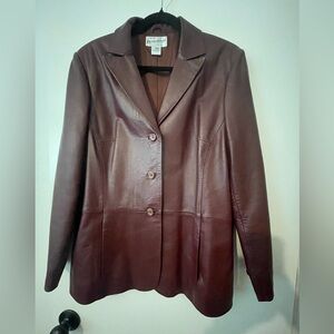 Vintage ladies Pendleton leather blazer; size large